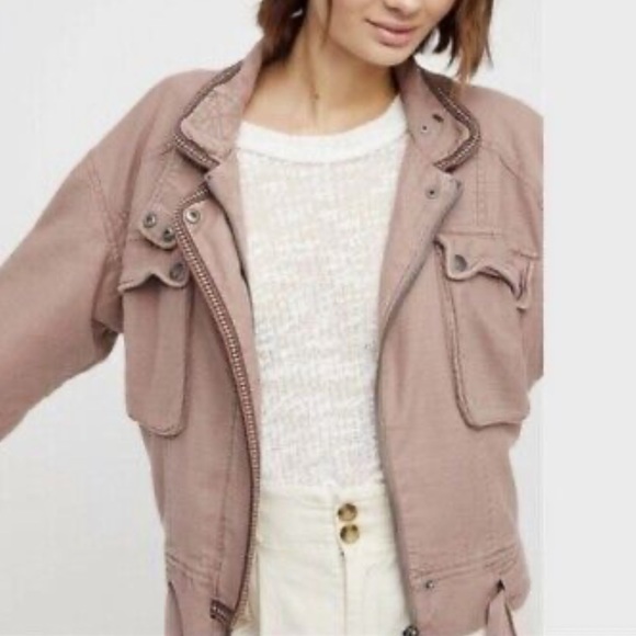 Free Oeople Flight Line Bomber Jacket M NWT - Picture 3 of 11